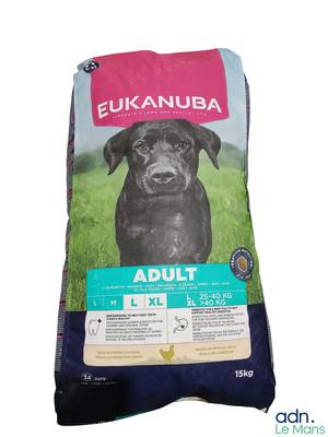 Aliments Eukanuba pour chiens adultes de grande race, 15 kg