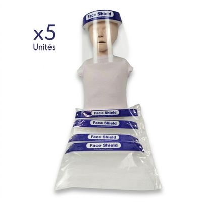 a close up of a mannequin wearing a face shield