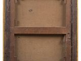 a close up of a picture of an old wooden frame