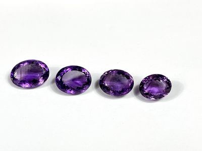 4 améthystes ovales 25.67 cts 20.6x16.6x11.4 n°06490552