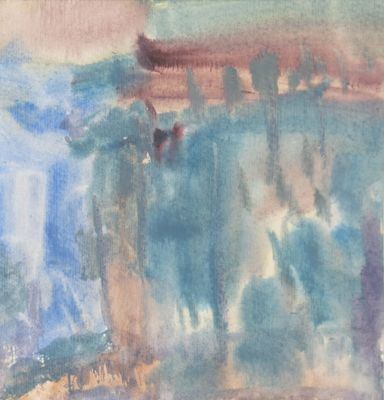 T'ANG HAYWEN (1927-1991), "Composition ou Paysage", encres e…