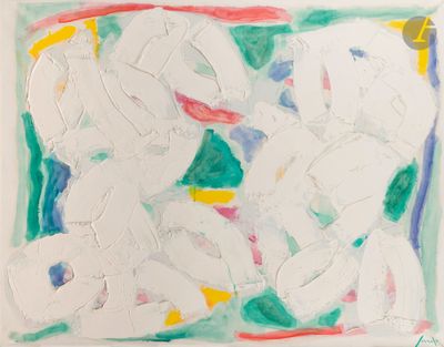 une image représentant un tableau où l'on voit un groupe de personnes sur un fond blanc