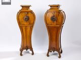 pair of 19th century french walnut commodes with marble top
