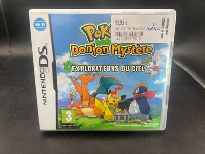 a nintendo wii game with a box of pokemon mystery explorateurs du ciel