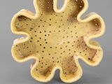 bowl shaped like a flower with holes in the center