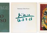 three book covers with a painting of a woman in a blue dress and a painting of a woman in a green dress
