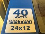 a sign that says 40 watts on the side of a machine