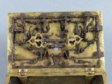 an old box with a bunch of keys inside of it