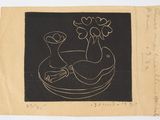 une image représentant un dessin en noir et blanc d'un vase contenant des fleurs