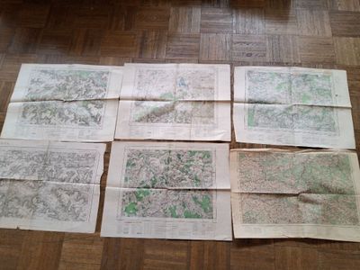 CARTES GEOGRAPHIQUES - REGIONALISME - Lot de 6 cartes : Sois…