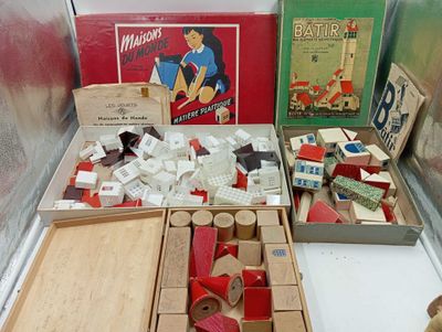 many boxes of different types of toys on the table