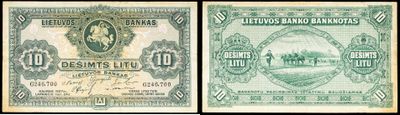 two old bank notes with a picture of a man and a woman on them