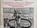 an old book with a picture of a woman holding a child