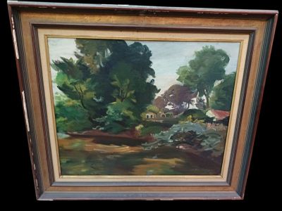 Louis BERTHOMME SAINT ANDRE (1905-1977) "Maisons dans la for…