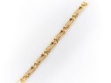 an 18k gold bracelet with a diamond set clasp
