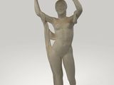 statue of a woman holding a tray of food on her head