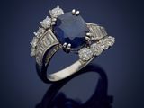 a sapphire and diamond ring