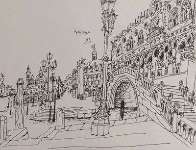 TOBIASSE Théo (1927-2012). Estampe en noir et blanc.