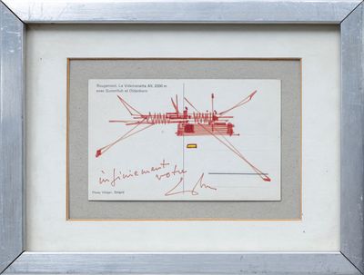 une photo d'un dessin encadré accroché au mur