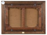 an image of a picture of a wooden frame with a brown background