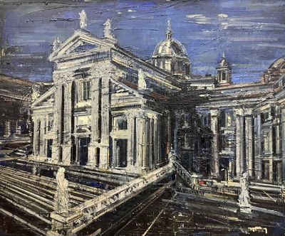 Georges GEOROY (1906-1983). Urbino (kathedraal).