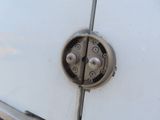 an image of a close up of a door handle on a car