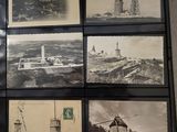 a picture of a picture of a lighthouse in the middle of the picture