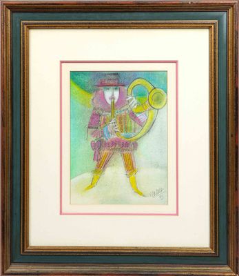 Blasco MENTOR (1919-2003). La musicienne - 1993.