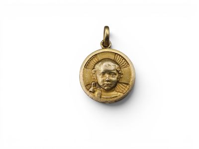 une pièce d'or portant le portrait d'un homme