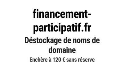 Nom de domaine financement-participatif.