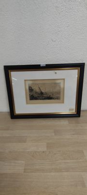 une photo d'une photo représentant un bateau, dans un cadre