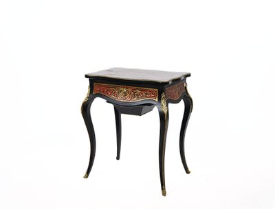 an image of a small table with a drawer on it