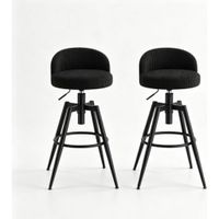 WOLTU - Lot de 2 Tabouret Bar avec Dossier Bas, Repose-pieds… (photo 2)