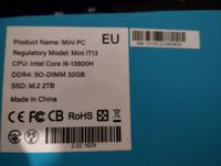 PC GEEKOM Mini IT13, core i9 avec chargeur et boîte (photo 5)