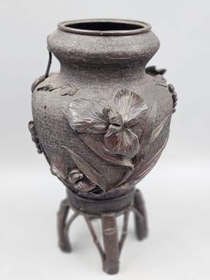 412 / Tb-EXPE / Japon XIX ème siècle, vase en bronze à… - Photo 1
