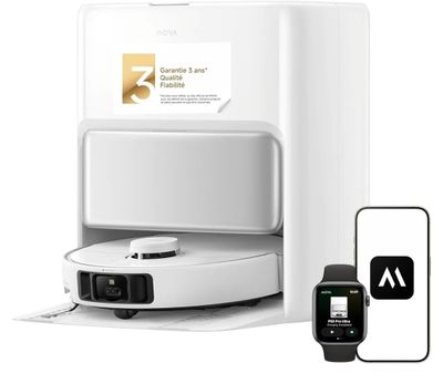 MOVA P50 Pro Ultra Robot aspirateur avec lingette adaptative…