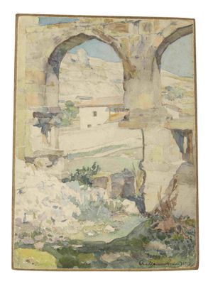 ANTON MALINOVSKY (1856 – ?) Paysage du Sud