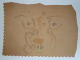 a drawing of a giraffe on a piece of paper