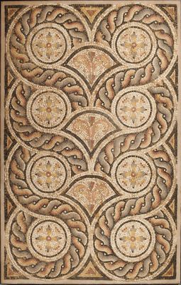 a close up of a tile with a design on it