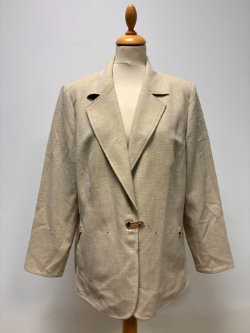 WEILL - Veste beige en coton. Taille 44 46 à vue