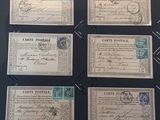 six anciens billets de banque français différents sur fond noir