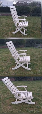 salon de jardin en bois pliable vintage 3 positions de régla…