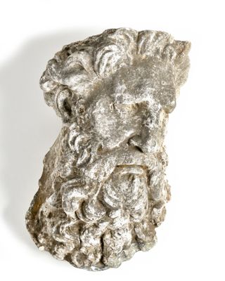 an image of a statue of a man with a beard on a white background