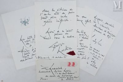 MATHIEU Georges (1921-2012) Lettre manuscrite, 1985