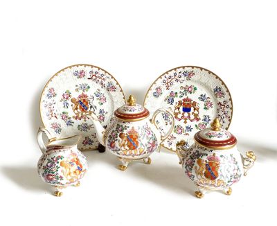Dans la goût de SAMSON Partie de service à thé en porcelaine…