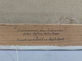 a picture of a piece of wood with writing on it