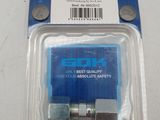 an image of a blue and white package of screws and nuts on a white surface