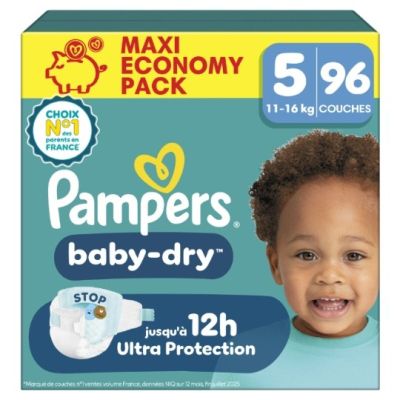 Culottes-couches Pampers Baby Dry Ultra Protection, taille 5 - 12 kg