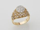 une bague en or 18k et diamants