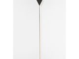un lampadaire noir et blanc avec un abat-jour noir